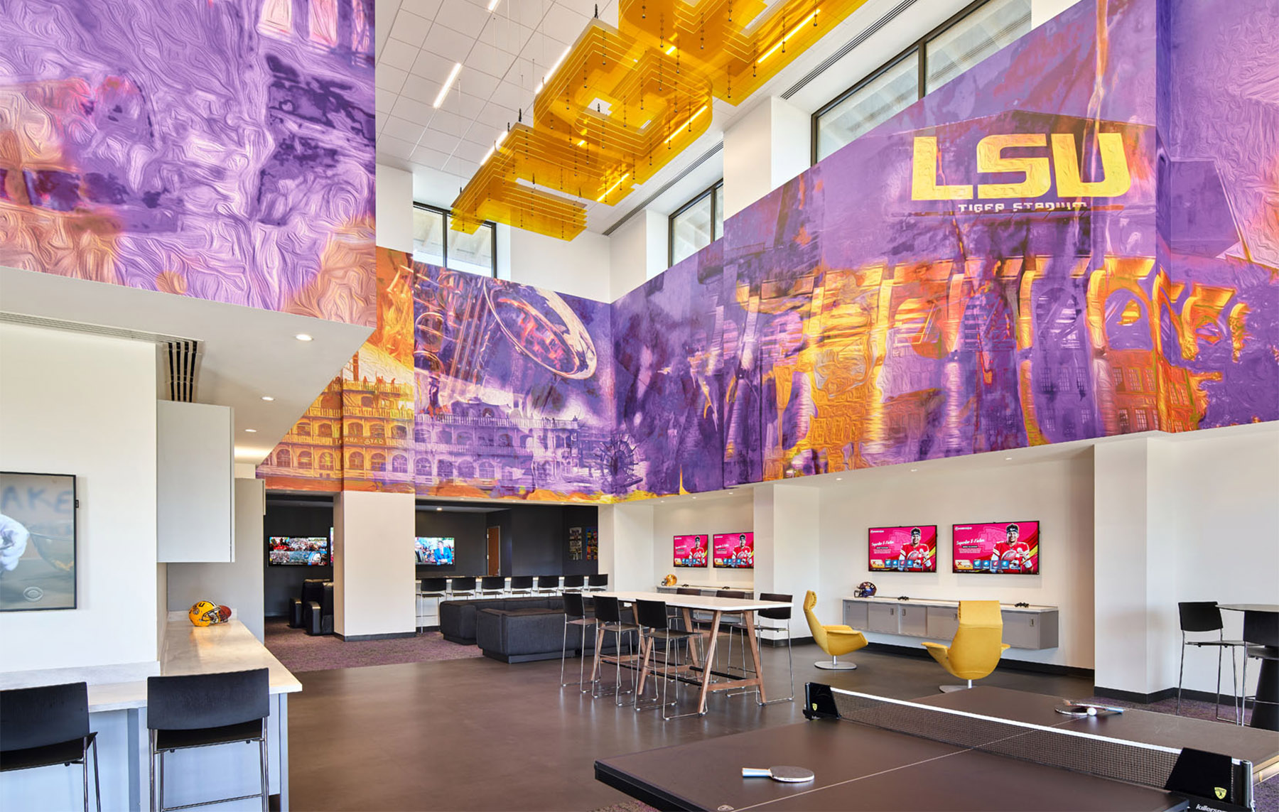 LSU Football Operations Players Lounge