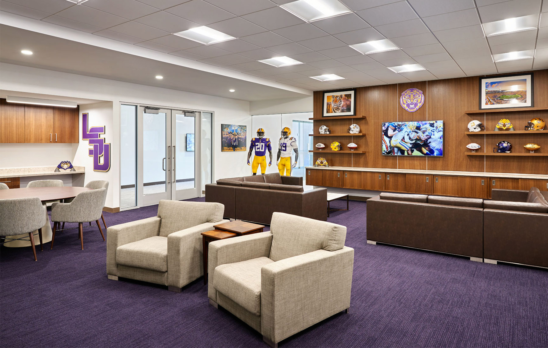 Recruitment Lounge at LSU Football Operations Center